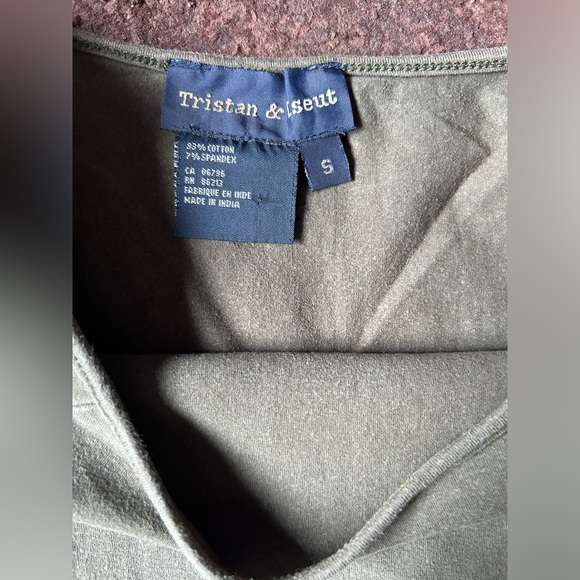 Tristan & Iseut | vintage cotton blend crew neck long sleeve tee | size s - Picture 5 of 7